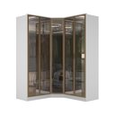 Ver imagem 2 de Guarda Roupa Modulado 5 Portas C/ Reflecta e Led 100% Mdf Cor:branco