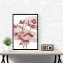 Ver imagem 1 de Quadro Moderno Flores Peonias 33x24cm:moldura Preta