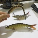 Ver imagem 2 de Isca Artificial 3 Peixes Articulada Pescaria Pesca Fishing Lambari Robalo Tucunare Traira Tainha Açu