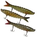 Ver imagem 1 de Isca Artificial 3 Peixes Articulada Pescaria Pesca Fishing Lambari Robalo Tucunare Traira Tainha Açu