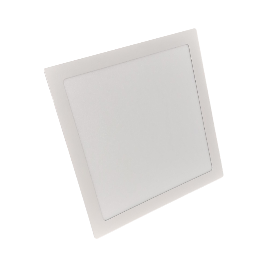 Painel Plafon de Embutir Slim LED Quadrado 24W 4000K Branco Neutro:Branco/110/220V - 7