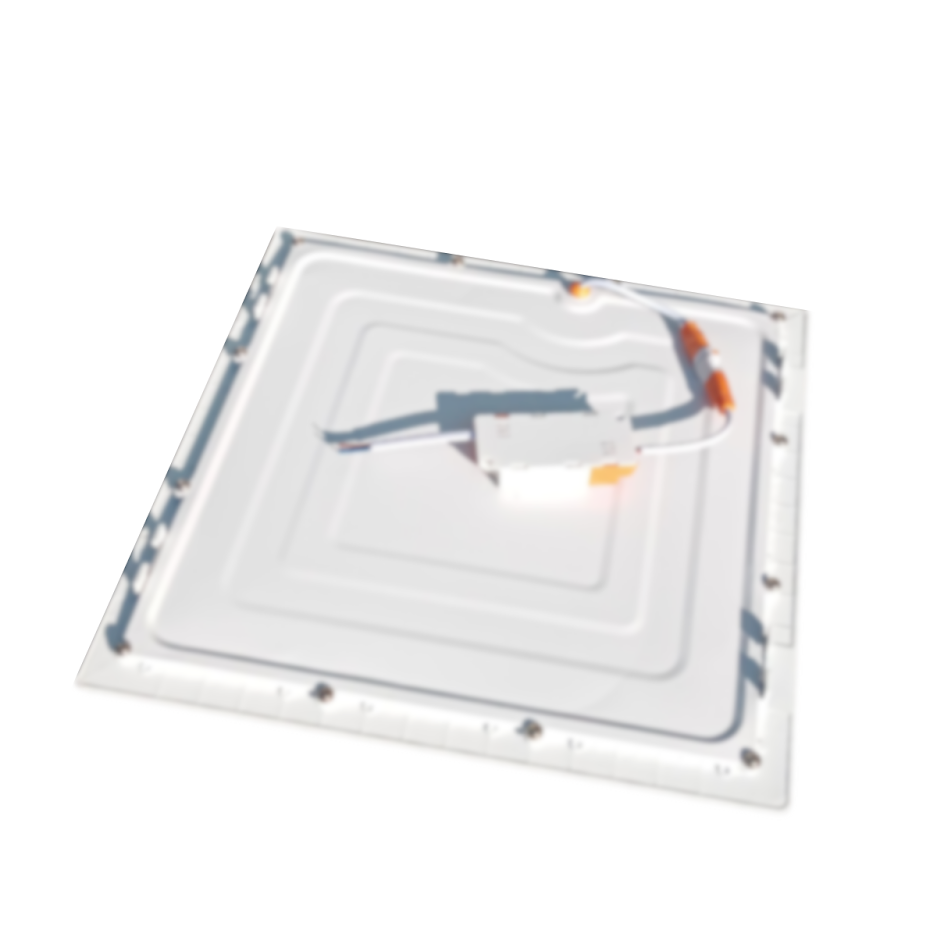 Painel Plafon de Embutir Slim LED Quadrado 24W 4000K Branco Neutro:Branco/110/220V - 6