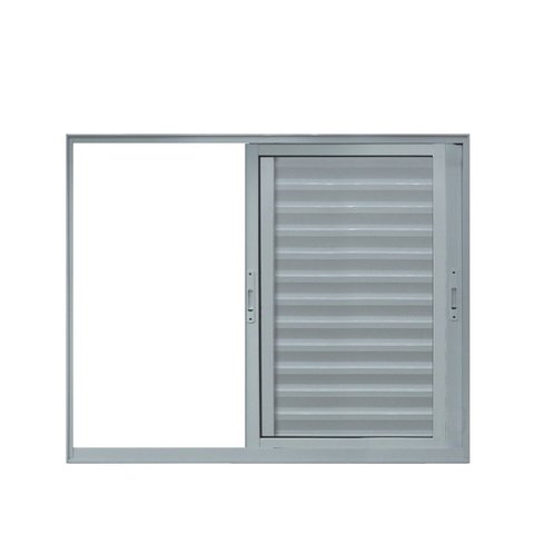 Janela de Alumínio Veneziana 100x150cm 3 Folhas Suprema Hale Esquadrias Branco