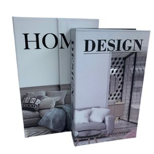 Conjunto Livro de Papelão Decorativo 'design' e 'home'