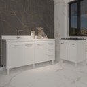 Ver imagem 2 de Cozinha Balcão Armário Gabinete de Pia 150 Cm Deise e Balcão Fran para Fogão Cooktop 5 Bocas