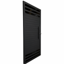 Ver imagem 3 de Porta Pivotante 6 Vidros Alumínio Preto com Puxador 210x100 Lado Direito
