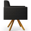 Ver imagem 7 de Kit 02 Poltronas Decorativa Base Giratória de Madeira Helô L02 Facto Preto Metalizado - Lyam