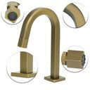 Ver imagem 2 de Torneira Banheiro Lavat. Quadrada Dourada Gold Pratica Clean