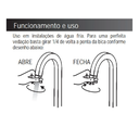 Ver imagem 7 de Torneira Banheiro Lavat. Quadrada Dourada Gold Pratica Clean
