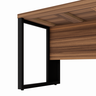 Mesa Diretor em L Start 1,80 X 1,60 C/ Armário - Nogal/preto - 4
