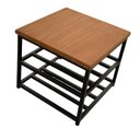 Ver imagem 4 de Suporte para Garrafas Adega de Bancada Mesa Estilo Industrial
