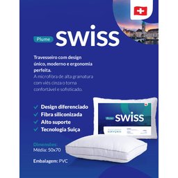 Travesseiro Moderno - Plume Swiss - 50x70 - Pvc - 4