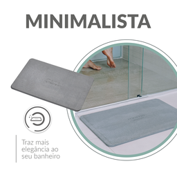 Tapete para Banheiro Antiderrapante Drytomita Momo Lifestyle (cinza Grafite, 60x39 Cm) - 8