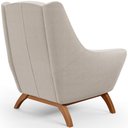 Ver imagem 4 de Kit 02 Poltronas Decorativa Fixa Base de Madeira Castanho Juliet D02 Bouclê Creme B-54 - Lyam Decor