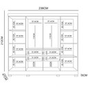 Ver imagem 4 de Guarda Roupa Casal com Espelho 8 Portas 236cm Ágata M07 Branco - Mpozenato