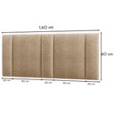 Ver imagem 6 de Cabeceira Estofada Cama Casal Queen Size Led Splend 160 Cm Buclé Bege