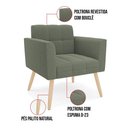 Ver imagem 5 de Poltrona Sala de Estar Pé Palito Natural Elisa Bouclê Menta D03 - D'Rossi