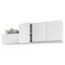 Ver imagem 1 de Kit Área de Serviço e Lavanderia com 02 Armários Aéreo 120cm e 80cm 100% Mdf Branco - Desk Design Lu