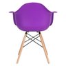 KIT - Mesa Eames com tampo de vidro 120 cm + 4 cadeiras Eiffel DAW Roxo - 7