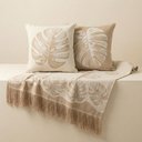 Ver imagem 2 de Kit Manta e Almofadas Decorativas para Sofá Chade Bege - Nexta Casa