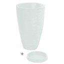 Ver imagem 7 de Vaso Com Prato Planta Oval Moderno Polietileno 45x30 BGPLASTICOS V13 AZUL ARARA 009