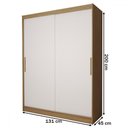 Ver imagem 4 de Guarda-roupa Infantil Swift 2 Portas 2 Gavetas Cinamomo/branco - Panorama Móveis
