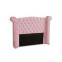 Ver imagem 2 de KIT + Cabeceira Com Recamier Baú Dunas Princesa em captonê 0,90 solteiro Cama Box Rosa Bebê Corino D
