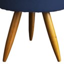 Ver imagem 3 de Kit 2 Puff Decorativo Redondo para Sala Quarto Penteadeira Pé Palito Castanho Suede Cores
