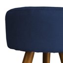 Ver imagem 4 de Kit 2 Puff Decorativo Redondo para Sala Quarto Penteadeira Pé Palito Castanho Suede Cores