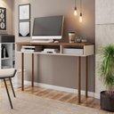 Ver imagem 1 de Mesa Office Retrô Megan Pés em Madeira Maciça