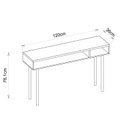 Ver imagem 3 de Mesa Office Retrô Megan Pés em Madeira Maciça