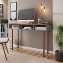 Ver imagem 1 de Mesa Office Retrô Megan Pés em Madeira Maciça