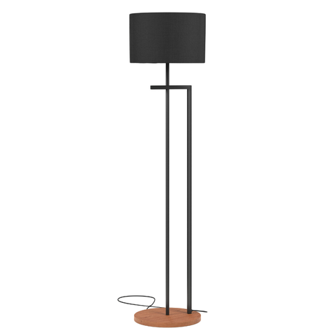 Abajur Luminaria Decoração Sala Quarto Estilo Industrial Preto Cupula Preto
