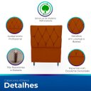 Ver imagem 3 de Cabeceira Estofada para Cama de Solteiro 90 Athena Suede