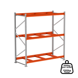Mini Porta Pallet Inicial 500kg com 3 Longarinas 2,00 X 1,80 X 0,80 sem Bandeja - Ultra Móveis - 2