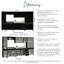 Ver imagem 6 de Armário de Cozinha Completa Modulada 320cm 6 Peças Milão Menu Móveis Preto