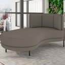 Ver imagem 2 de Chaise Longue Divã 164cm Braço Esquerdo Logus D06 Bouclê Bege Escuro - Mpozenato