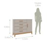 Cômoda Fraldário Mdf para Quarto de Bebê Hellen - 3
