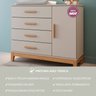 Cômoda Fraldário Mdf para Quarto de Bebê Hellen - 10