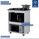 Ver imagem 4 de Balcão para Cooktop 5 Bocas 2 Nichos para Forno Siena - Kaike