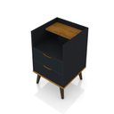 Ver imagem 5 de Kit com 2 Mesas de Cabeceira Retrô com 2 Gavetas 1 Nicho e Pés Palito Decor - Vianossa