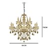 Lustre Chamonix de Cristal K9 Conhaque Importado 12 Braços - 1