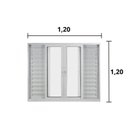 Ver imagem 3 de Janela de Alumínio Veneziana 120x120cm 6 Folhas Suprema Hale Esquadrias