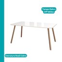 Ver imagem 5 de Conjunto Sala de Jantar 6 Cadeiras Barcelona Carraro Gelo Areia Rosê