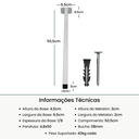 Ver imagem 2 de Suporte Mão Francesa 5 Un 50cm Branco Grapa de Parafusar Parede Granito Pia Banheiro Fixar Mármore