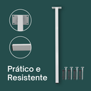 Ver imagem 4 de Suporte Mão Francesa 5 Un 50cm Branco Grapa de Parafusar Parede Granito Pia Banheiro Fixar Mármore