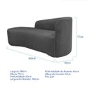 Ver imagem 3 de Kit Divã Recamier Orgânico França 200cm Lado Esquerdo e 2 Poltronas Amore Linho