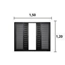 Ver imagem 2 de Janela de Alumínio Veneziana 120x150cm 6 Folhas Suprema Hale Esquadrias