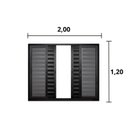 Ver imagem 2 de Janela de Alumínio Veneziana 120x200cm 6 Folhas Suprema Hale Esquadrias Preto