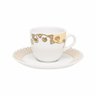 Kit 10 Xícaras Cafézinho Coup Golden Oxford® Porcelana Borda em Ouro 75ml - 1